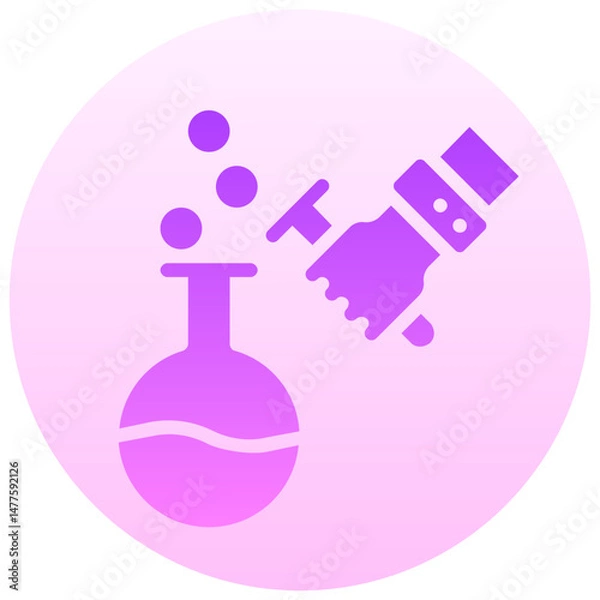 Fototapeta experiment vector round gradient icon