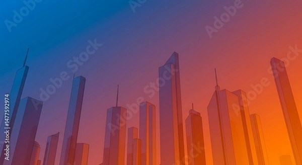 Obraz Crimson Dawn, Metropolis