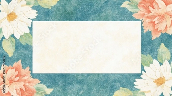 Fototapeta Floral Banner, AI generated