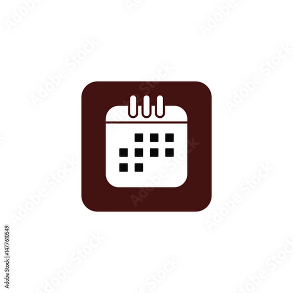 Obraz Calendar icon. Concept of organization appointment, schedule, deadline, timing. Vector illustration, flat design