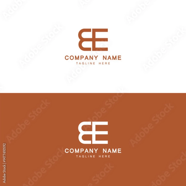 Obraz EB letter logo design. Creative E B letter icon. Premium Vector