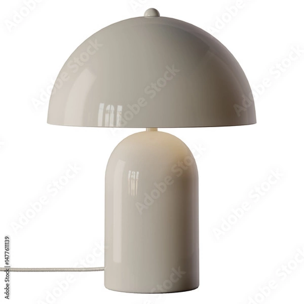 Fototapeta A white lamp with a white shade