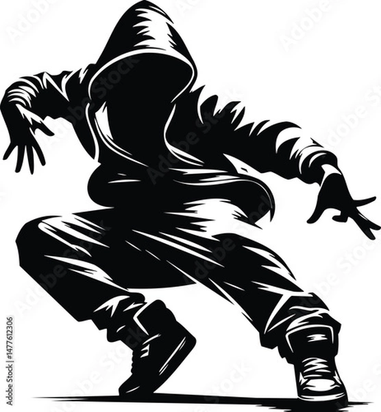 Fototapeta Breakdancer Pose Symbol
