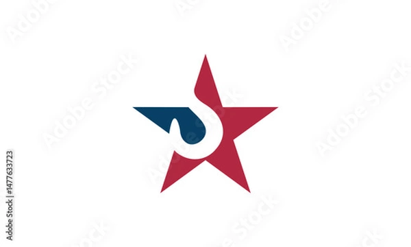 Fototapeta an american towing themed graphic image, white background. vector graphic base.