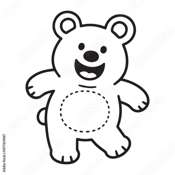 Obraz Cheerful Bear Cub Illustration