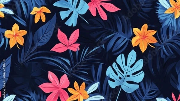 Obraz Tropical Floral Pattern (7)