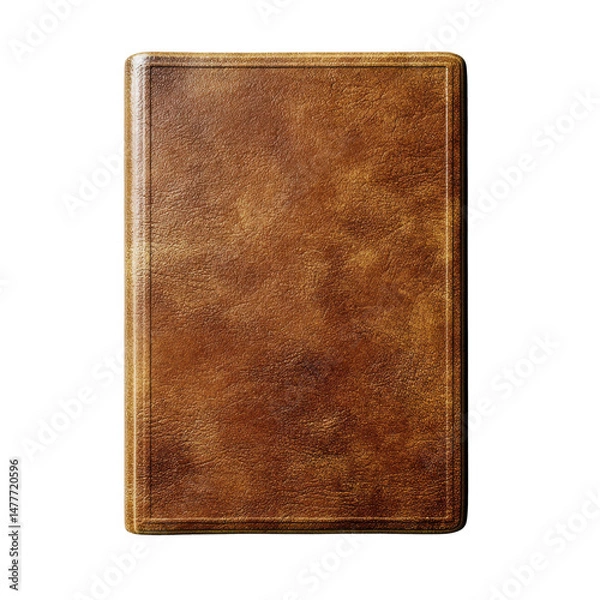 Fototapeta Mini cookbook replica, ultra realistic uhd photo, on white plain isolated, top view, clear contours and boundaries, contrast