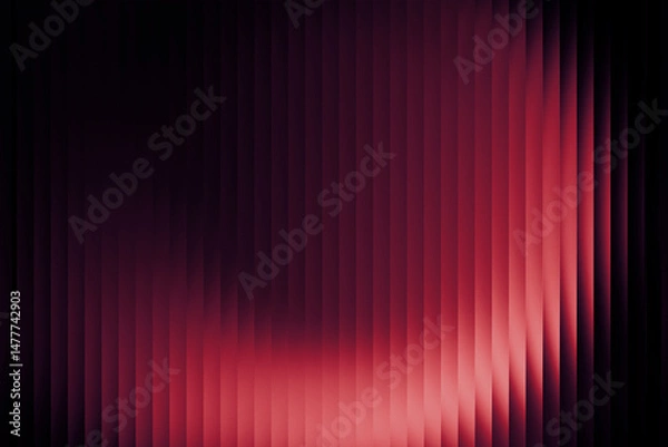 Fototapeta Glossy pink-to-red glass gradient shimmering on black — a bold and emotional abstract design with smooth curves, refraction effects, and a luxurious glossy finish.