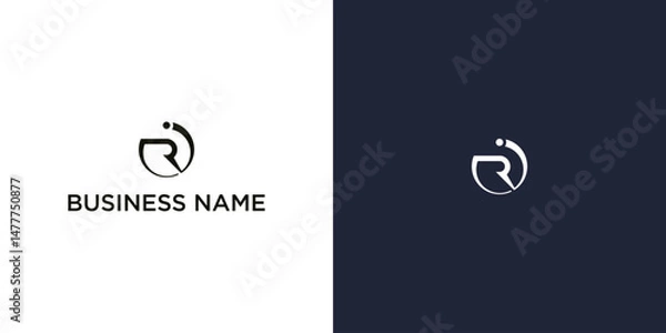 Fototapeta Modern Logo Design with Letter R and I, Creative Business Monogram, Minimalist and Professional Identity Symbol