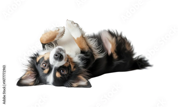 Fototapeta Dog Upside Down