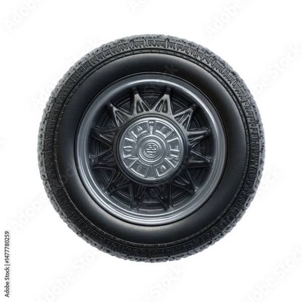 Obraz Toy spare tire, ultra realistic uhd photo, on transparent background