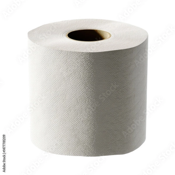 Obraz Toy toilet paper roll, ultra realistic uhd photo, on transparent background