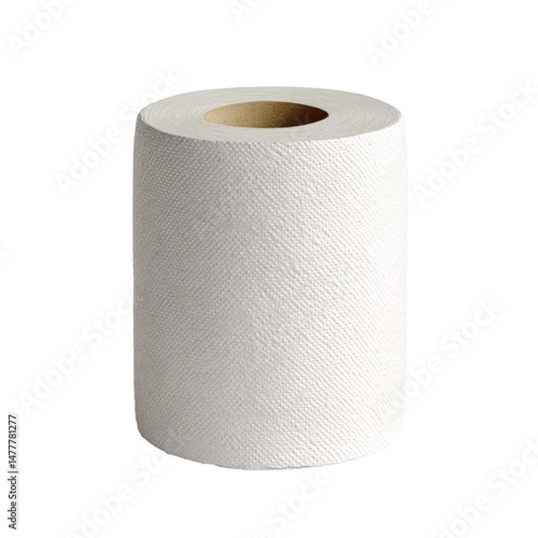 Obraz Toy toilet paper roll, ultra realistic uhd photo, on transparent background