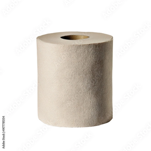Fototapeta Toy toilet paper roll, ultra realistic uhd photo, on transparent background
