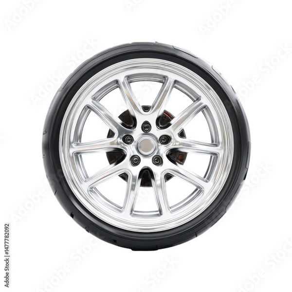 Obraz Toy wheel rim, ultra realistic uhd photo, on transparent background
