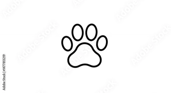 Fototapeta Simple paw print graphic