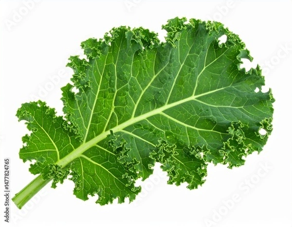 Obraz Kale with Leaf Veins on Isolated Background