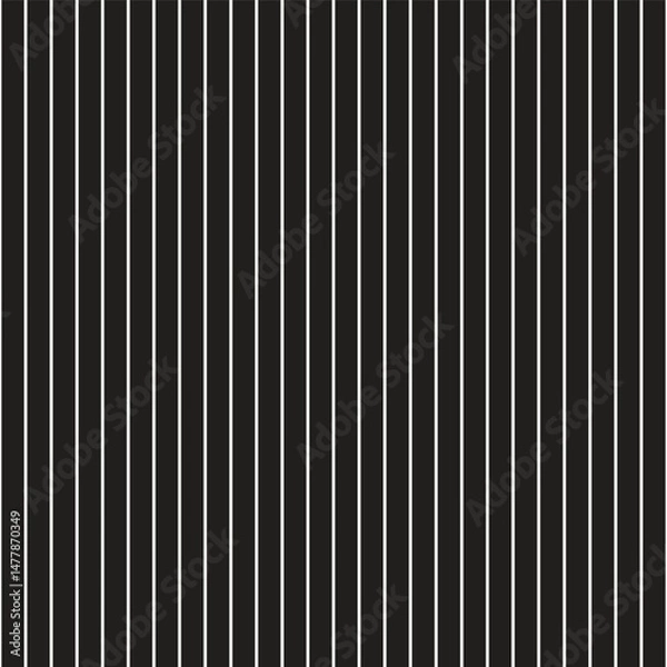 Fototapeta Vertical Thin Stripes Seamless Vector Pattern Classic Elegant Black And White Pinstripe Background 