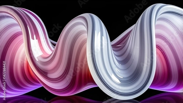 Fototapeta abstract background with glowing lines