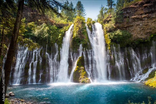 Fototapeta Mc Arthur-Burney Falls in California in early spring