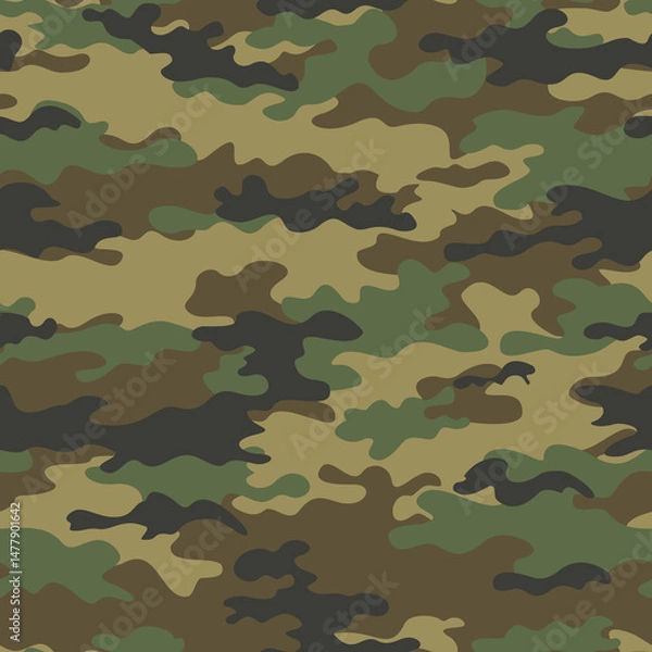 Obraz 
seamless camouflage pattern, classic military background, fashion print design