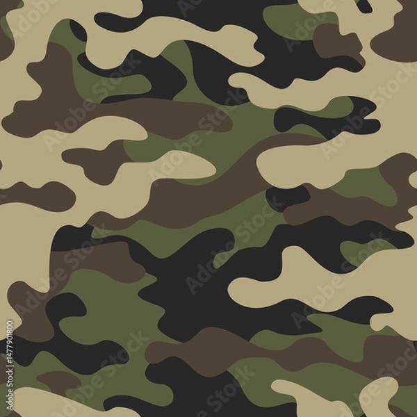 Obraz 
military camouflage print seamless army modern pattern