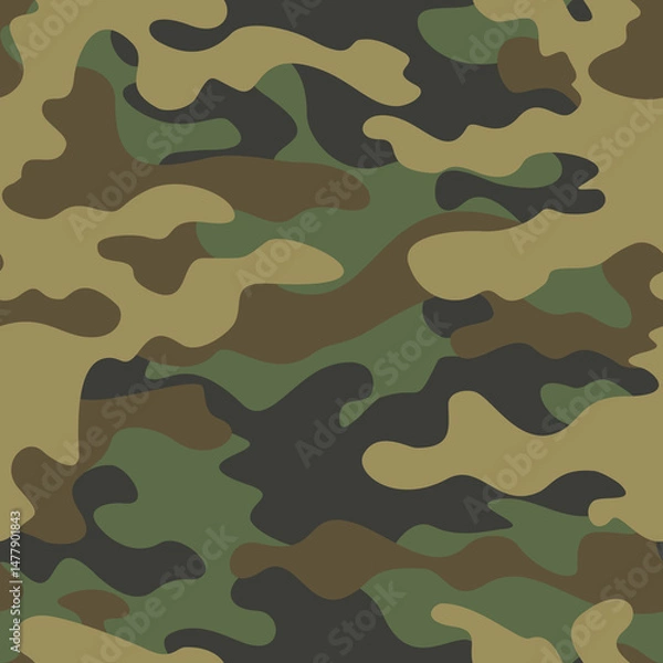 Fototapeta army texture camouflage classic military pattern urban seamless print for clothes