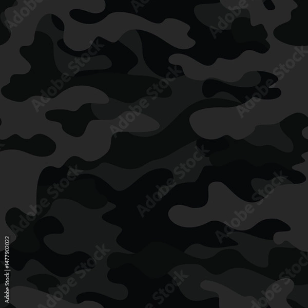 Fototapeta 
camouflage gray black dark background seamless vector illustration for printing clothes, paper, fabric