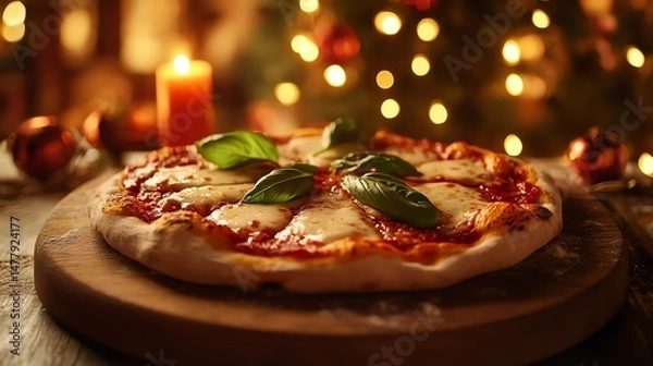 Obraz Delicious Festive Pizza Image