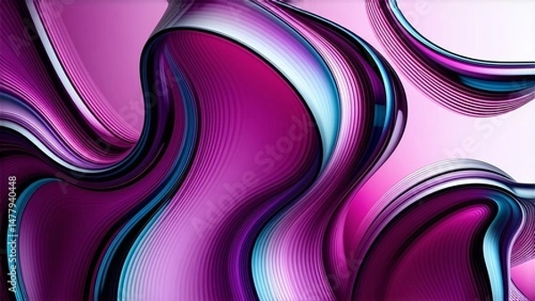 Fototapeta abstract purple background with waves