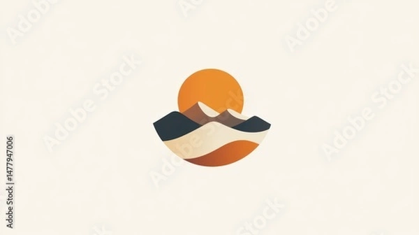 Obraz Desert landscape logo