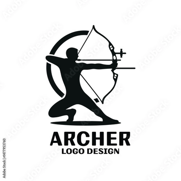 Fototapeta Archer Vector Logo Design