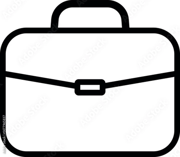 Obraz Briefcase icon. Business bag symbol.