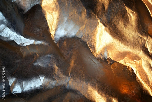 Fototapeta Abstract Metallic Texture with Shimmering Silver and Gold Hues