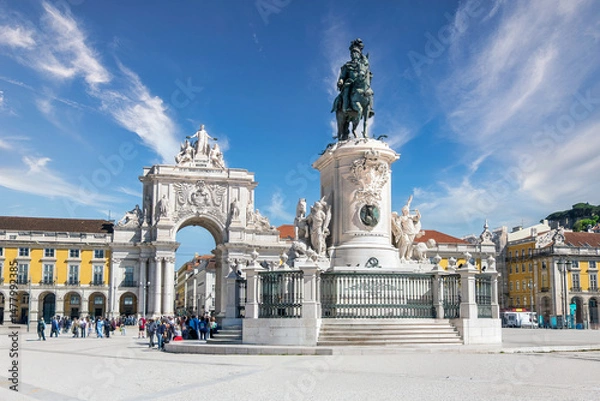 Fototapeta Praça do Comércio in Lisbon – Portugal Travel Scene