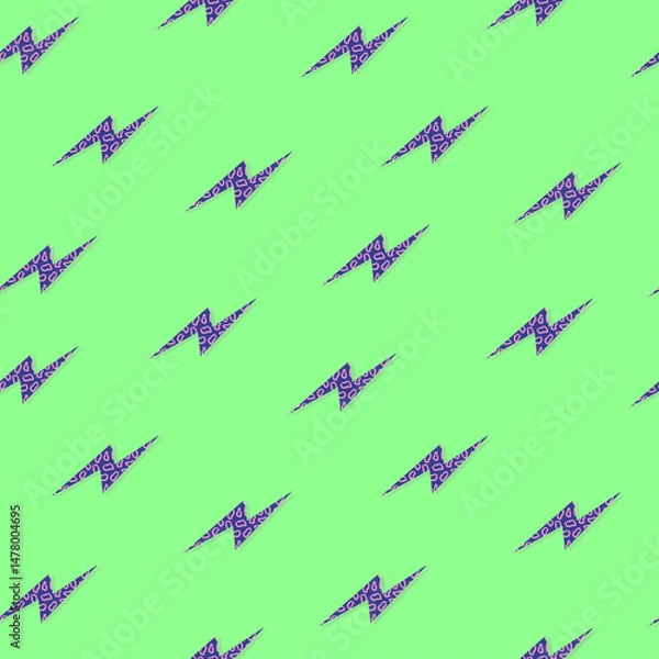 Obraz retro lightning pattern 90s style