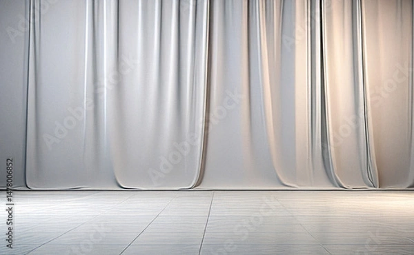 Fototapeta Minimalist Neutral Gray Studio Backdrop Soft Vignetting Smooth Texture Professional HD