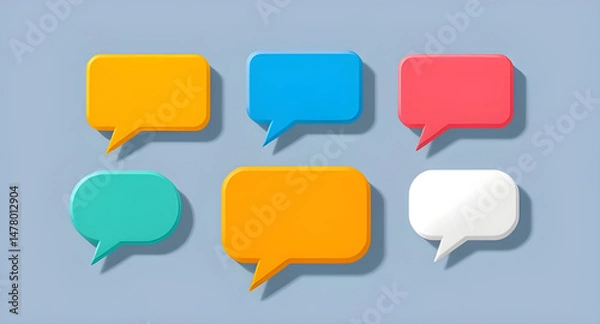 Fototapeta speech bubble vector set ,speech bubble illustration set ,peech, bubble, vector, set, illustration, talk, chat, message, comic, dialog, balloon, communication, 