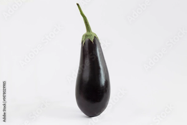 Obraz Fresh Eggplant on White Background