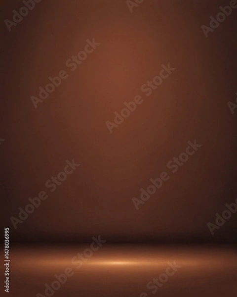 Fototapeta Professional Dark Brown Studio Background Vignette Smooth Cinematic Lighting HD