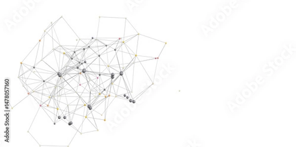 Fototapeta Abstract network graph illustration.  Perfect for technology, data, or connection concepts.