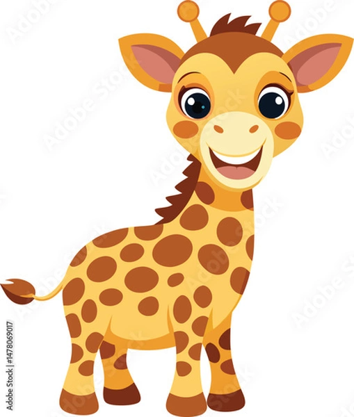 Obraz funny giraffe cartoon