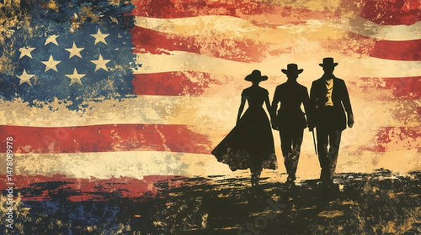 Obraz Juneteenth, Freedom Day. June 19. Holiday concept. Template for background, banner, card, poster with text inscription.