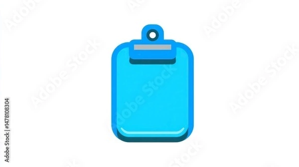 Obraz A bright blue clipboard icon with a clean modern design for organizational and office needs
