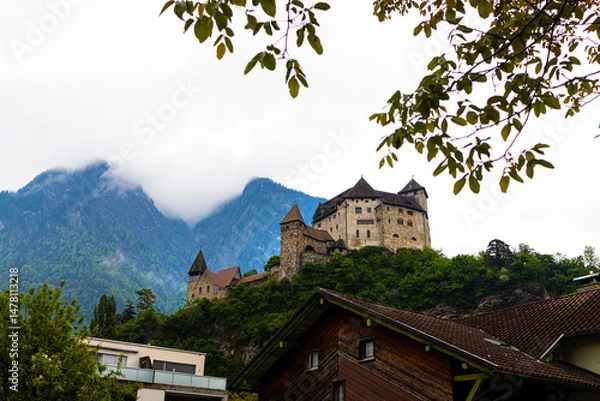Fototapeta balzers city in liechtenstein