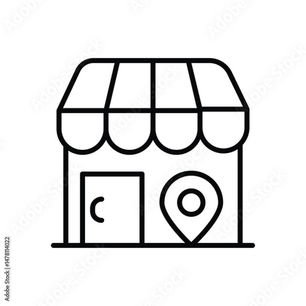 Fototapeta Shop Icon Vector Stock Illustration