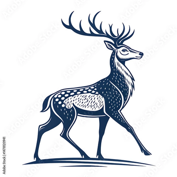 Fototapeta deer vector illustration