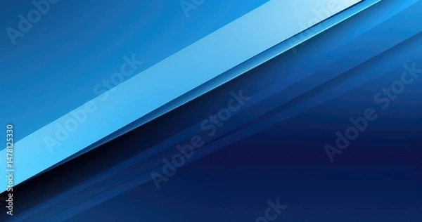 Fototapeta Blue background with diagonal stripes, representing a corporate or tech theme. 