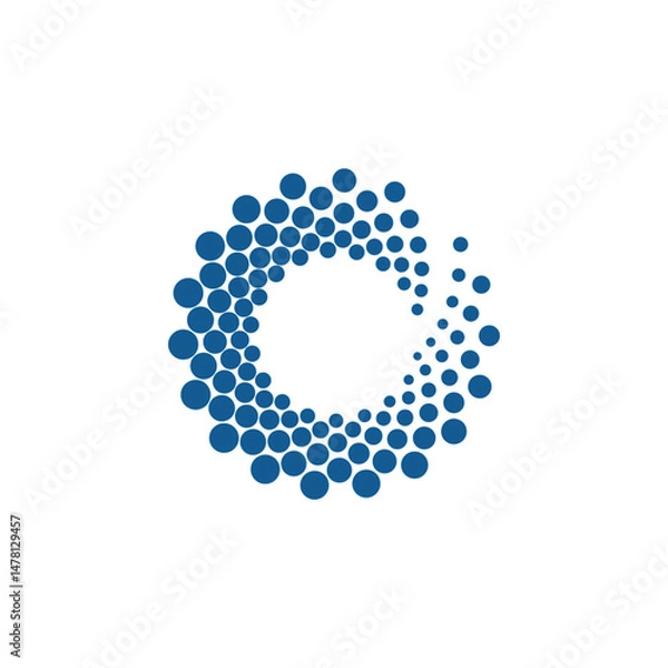Obraz Abstract halftone circle icon logo