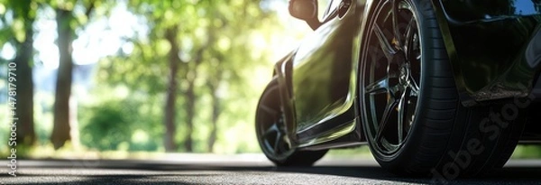Obraz rear view of a car